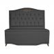 Cabeceira mais Calçadeira Solteiro 90cm Para Cama Box Greta Suede Cinza - DS Estofados