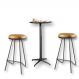 Conjunto Mesa Bistrô Elegance com 2 Banquetas Canastra Metal Preto
