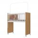 Mini Berço Grade Fixa Rodizios Encanto Nature Branco VDECOR