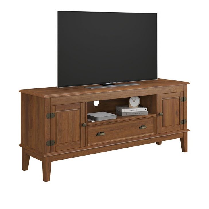 Rack 2 Portas  e 1 Gaveta madeira maciça - Amêndoa