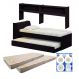 Cama Solteiro Bicama Estante +luz+2colc Ditália BB2829 cor:preto