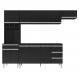 Cozinha Modulada Andréia 5 Peças 274cm Preto - AJL Móveis