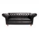 Sofá ChesterField Conde Del 2,30 Corano Preto Sala/Recepção