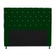 Cabeceira Estofada Cristal 195 cm King Size Com Strass Suede Verde - Amarena Móveis