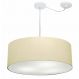 Pendente Cilíndrico Com Desvio Md-4266 Cúpula em Tecido 60x21cm Algodão Crú - Bivolt