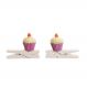 Pregador Cupcake Decoração Festa Páscoa C/ 4 Pçs Lilas