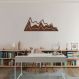 Quadro Escultura Abstrata Moving Mountain 100x40 Marrom