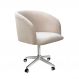 Cadeira de Escritório Giratória Com Rodízio Atenas - Suede Bege