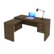 Mesa de Canto Para Escritório 3 Gavetas ME4106 Nogal - Tecno Mobili