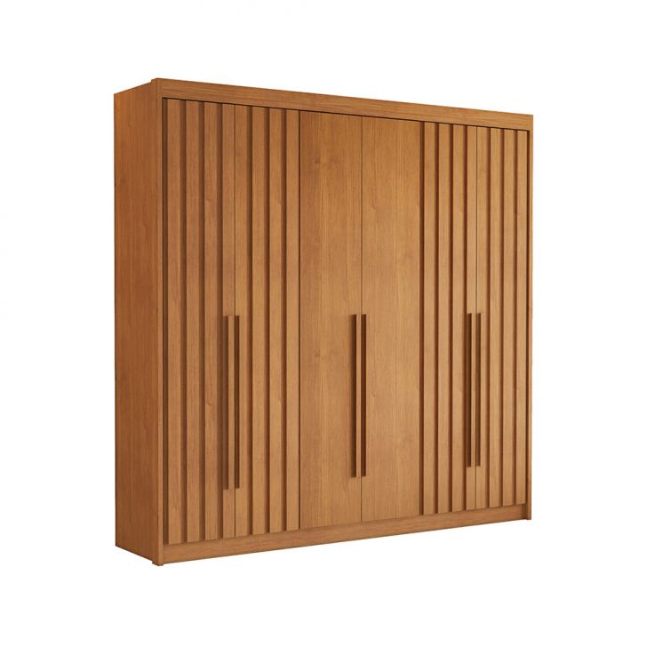 Guarda-roupa Casal Ripado Portugal Ii 6 Portas 6 Gavetas Cinamomo