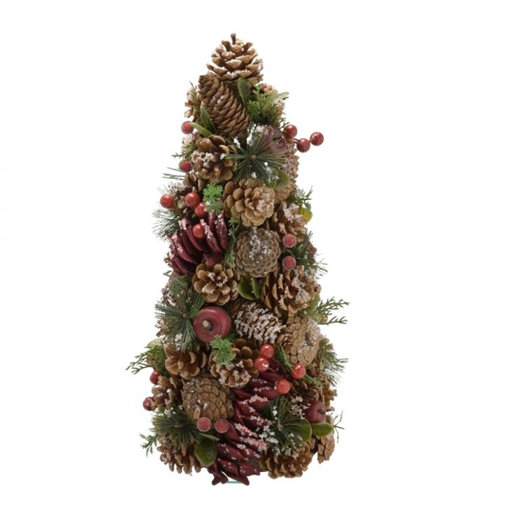 Miniárvore de Natal Espressione Marrom e Verde 43 cm