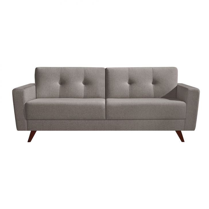 Sofá 3 Lugares Monet Linho Cinza 220 Cm