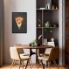 Quadro Black Chalk Fatia de Pizza 86x60 Caixa Preto