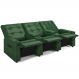 Poltrona do Papai Reclinável Cinema 3 Lugares Manual Baú USB Haifa F05 Facto Verde Musgo -Lyam Decor