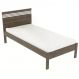 Cama Solteiro CM8010 Nogal Branco Tecno Mobili