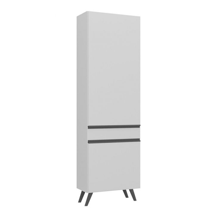 Paneleiro 2 Portas 62cm Veneza Multimóveis V3746 Branco/Preto