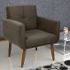 Poltrona Decorativa Itaqui Suede Cappuccino