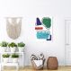 Quadro Bohemian Lines Ocean 60x43 Caixa Branco