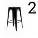 Conjunto 2 Banquetas Tolix Média - Preta
