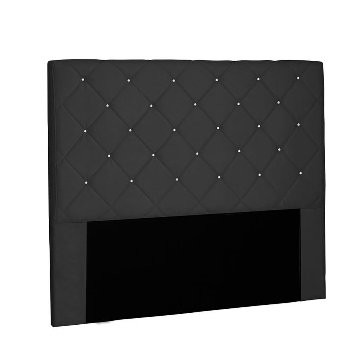 Cabeceira Tania Para Cama Box Solteiro 90 cm Suede Preto - D'Rossi