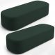 Kit 02 Puffs Decorativos Orgânicos Para Living Quarto 160cm Doha W01 Suede Verde Musgo - Lyam Decor