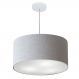 Pendente Cilíndrico Md-4243 Cúpula em Tecido 45x25cm Rústico Cinza - Bivolt
