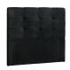 Cabeceira Painel De Solteiro 90cm Para Cama Box Clean Suede Preto - DS Móveis