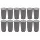 12 Copos Alto 500ml Fumê Plástico Escolar Refeitório Lanche Restaurante Crippa