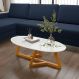 Mesa de Centro Sala de estar Classic Oval Branca