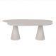 Mesa de Jantar 137x90 Cone Orgânica Nuvem cor Cinza