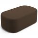 Puff Decorativo Orgânico Para Living Quarto 100cm Doha W01 Suede Marrom - Lyam Decor