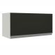 Armário de Cozinha Aéreo 70 cm 1 Porta Basculante Branco/Preto Glamy Madesa