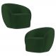 Poltrona para Sala de Estar Orgânica Kit com 2 Garbin K04 Veludo Verde - Mpozenato