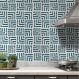 Adesivos de Azulejos Ladrilhos Cartela Mármore Azul e Branco 02-10x10cm