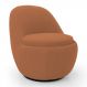 Poltrona Orgânica Living Memphis Base Giratória Bouclê Terracota - Desk Design