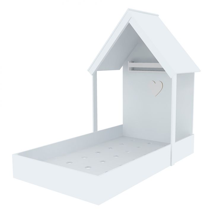 Cama Infantil Montessoriana Casinha Helena Branca
