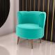 Poltrona para Sala de Recepção Bela Veludo Verde Menta