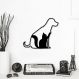 Quadro Escultura Cachorro Gato 80x70 Preto