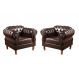 Conjunto 2 Poltronas Duquesa 1 Lugar Chesterfield Capitonê - Café