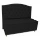 Cabeceira mais Calçadeira Casal King 195cm Para Cama Box Diana Suede Preto - Dellas Store