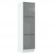 Paneleiro Madesa Lux 60 cm 3 Portas - Branco/Cinza