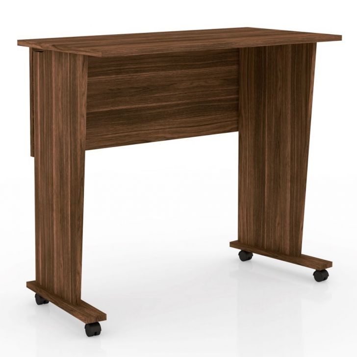 Mesa para Notebook com rodízios ME4117 Nogal - Tecno Mobili