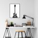 Quadro Instrumento Musical Guitarra 86x60 Filete Preto