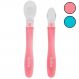 Kit Colheres de Silicone 2 Peças Talheres para Introdução Alimentar Bebê Buba Sortidos