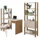 Mesa Escrivaninha E Estante Livreiro 1P Carvalho Off White ARLY