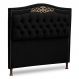 Cabeceira Estofada Cama Box Casal Belize 140cm Corino Preto - Desk Design