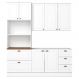 Cozinha Modulada 3 Pecas 192cm CE759 Americana Branco Nature Henn