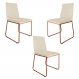 Kit 3 Cadeiras de Jantar Estofada Lille Base Bronze Veludo Bege - Montanaris Decor