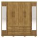 Guarda-Roupa Casal 6 Portas 6 Gavetas 100% MDF Espelho Cadence Nature/Brisa