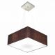 Pendente Quadrado Md-4194 Cúpula em Tecido 12-40x40cm Café - Bivolt